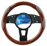 51GhEr72C7L. SL160  Elegant USA E 53812 Woodgrain Padded Grey Steering Wheel Cover