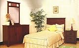 IMAGE OF 4pc Mission Style Brown Wood Twin Size Bedroom Set
