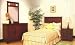 4pc Mission Style Brown Wood Twin Size Bedroom Set