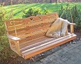 4' Red Cedar American Sweetheart Porch Swing