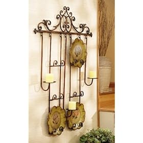 Casa Cristina Plate Rack Holder Candle Sconce Wall Rack by coventryheirlooms