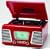 RX-1 Nostalgic Record Deck 60's style - RED (music sytem, turntable music player with radio) made for Digitel Technology