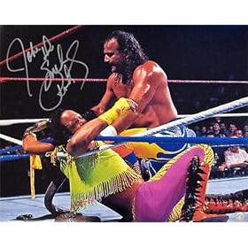  Jake The Snake inch Roberts Signed 16x20 Photo King Cobra Biting Macho Man inch Randy Savage - Autographed Wrestling Photos