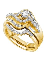 0.95CTW DIAMOND 0.25CT CENTER ROUND BRIDAL SET