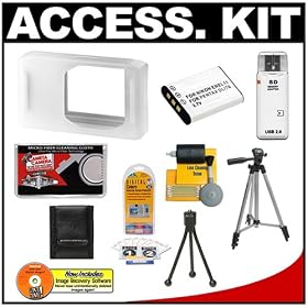 Pentax Clear Silicon Skin Case + Spare D-LI78 Battery + Travel Tripod + Precision Design... by Pentax