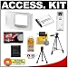Pentax Clear Silicon Skin Case + Spare D-LI78 Battery + Travel Tripod + Precision Design Accessory Kit for Optio W60 Waterproof Digital Camera