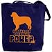 Canvas Tote Bag Navy Blue  Australian Shepherd Power  Dog