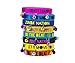 Zumba Crazy Happy Rubber Bracelets (4 with Bells) (4 without Bells) 8 pk