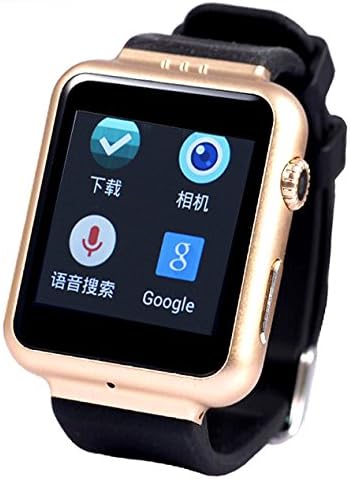 Jedy Android Smart Watch Phone with Sim Card slot Support 3g Wcdma Gsm ,Gps Wifi ,Heart Rate ,Pedometer Women/men Gps Smart Watch Phone (Golden)