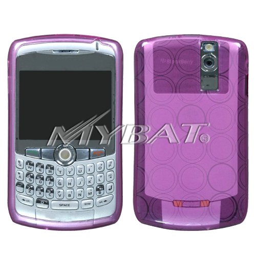 Blackberry Curve 8300/8310/8320/8330 Purple Circle Candy Skin Cover Silicone/Gel/Soft/Cover/Case