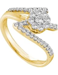 0.51CTW DIAMOND FLOWER RING