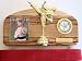 Martial Arts Belt Display with a Kick ! Signature Oak - Zebra wood