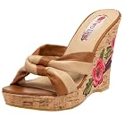 Two Lips Women's Corsage Wedge Sandal