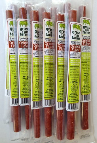 Beef Sticks: 100% Grass-Fed (Original Flavor, 18-Count, 1-oz Sticks) - Gluten-Free - No Antibiotics or Hormones