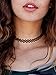 ANKKO Black Stretch Henna Tattoo Choker Necklace Vintage Jewelry For 80s 90s