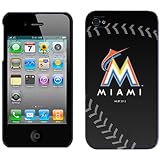 MLB Miami Marlins iPhone 4/4S Baseball Slider Case - Black