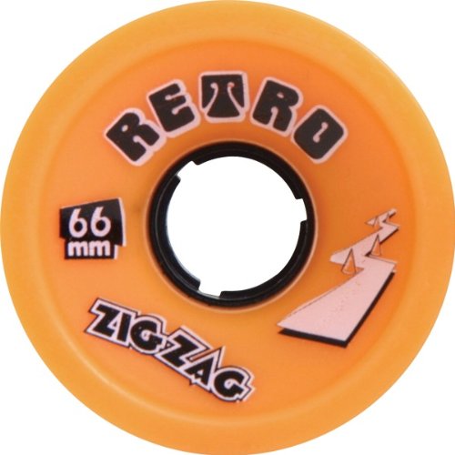 Retro Zigzags Orange Skateboard Wheels - 66mm 86a (Set of 4)