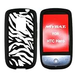 For Sprint HTC Hero Silicone Skin Case Zebra Print