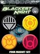 Green Lantern Blackest Night Evil 4 Piece Round Refrigerator Magnet Set