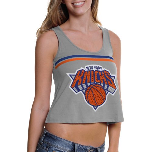 NBA New York Knicks Ladies De-Stressed Tank - Gray (Large)