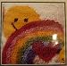 Natura 12 Inch x12 Inch Latch Hook Kit-Rainbow Sunshine