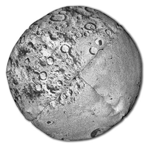 Graphic Hack Paneled Full Color Footbags Hacky Sacks FB3 - Cratered Moon Hack