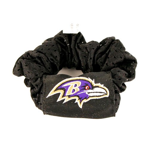 Baltimore Ravens Black Hair Scrunchie - Hair Twist - Ponytail Holder
