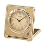 Seiko Travel Alarm Clock Ultra Thin Gold-Tone Case #QUH301FRH