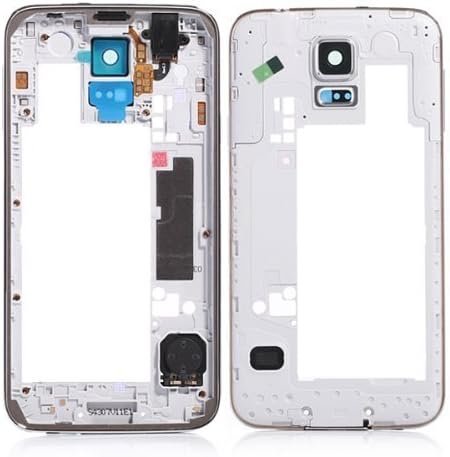 Samsung Galaxy S5 Middle Frame,For Samsung Health(TM)Original Middle Frame Plate Back Housing Bezel Frame Camera Cover For Samsung Galaxy S5 SV i9600 G900(black)