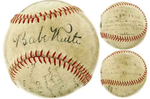 Babe Ruth Multi Signed 1930 Baseball