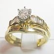 14K Yellow Gold Diamond Wedding Set