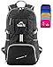 Venture Pal Ultralight Lightweight Packable Foldable Travel Camping Hiking Outdoor Sports Backpack Daypack (Black)