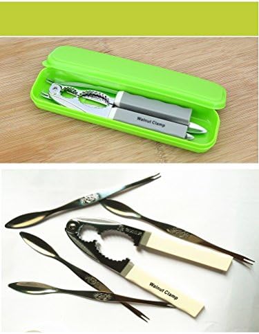 Eternal Loves E101 Crab Claw Crackers and Picks Lobster Forks Picking Tools Stainless Steel Set of 5 (Silver)