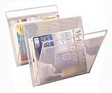 Mesh W Magazine Rack-Silver
