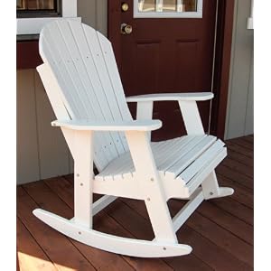 Forever Phat Tommy White Rocking Adirondack Chair by 