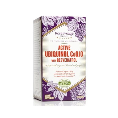 ReserveAge Active Ubiquinol CoQ10 with Resveratrol, 60 Licaps, image