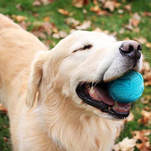 Happy Dog Ball | Indestructible Non Toxic Silicone Chew Toy with Quack Sound and Ultimate Flexibility, Fit Any Kind of Dog's Jaws, Different Sizes