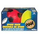 POOF-Slinky 928 POOF 9.5-Inch Foam Football and 7.5-Inch Foam Soccer Ball Sport Pack, Assorted Colors