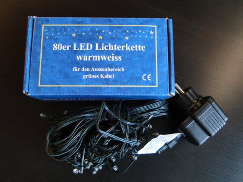 80-er LED Lichterkette, Weihnachtslichterkette