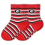 NCAA Georgia Bulldogs Infant Two Pack Socks Sport Stripe