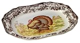 Spode Woodland Turkey Oval Platter 19 inch L x 15- 1/2 inch W - Turkey Center