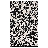Accents Black and White Contemporary Area Rug Size: 2 x 3