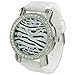 Geneva Platinum Women's 7817.WHT White Silicone Quartz Watch with Silver Dial
