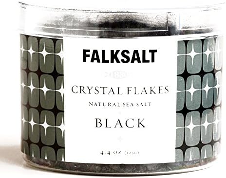 Falksalt Natural Black Salt Flakes 4.4 oz each (2 Items Per Order)
