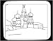 Decorated Mouse Pad with Russia, black and white, religion, church, holy, divine, Red Square, worship, Moscow, sacred, Asia, christianity