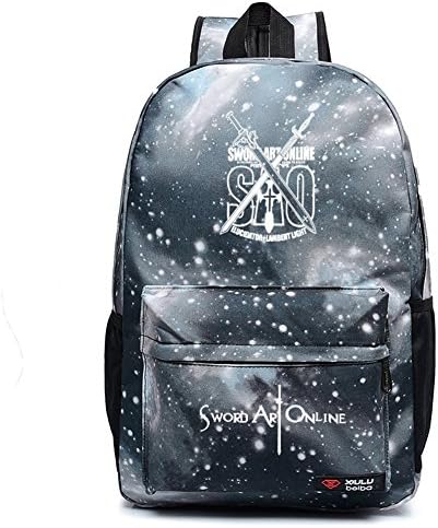 Anime Sword Art Online Backpack SAO Double Swords Cosplay Cool Bag B