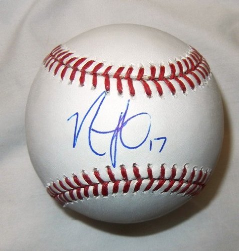 Nelson Cruz Autographed Official Major League Baseball W/PROOF, Picture of Nelson Signing For Us, Texas Rangers, 2011 World Series