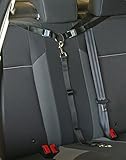 Paws 'n' Claws Tangle Free Dog Tether for Vehicle - Attaches around headrest or baby car seat brackets - Adjustable Restraint K9 Lead Sedan Backseat Leash Truck Seatbelt Belt Lead Harness Pet Barrier SUV Carrier Bridge Extender Hammock Cover Tie Out