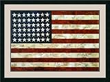 IMAGE OF Flag, 1954-55 Framed Art Print by Jasper Johns, 45.12 in. x 34.12 in. Framed