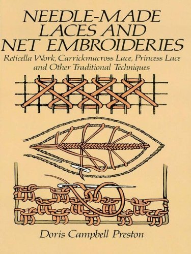 Needle-Made Laces and Net Embroideries: Reticella Work, Carrickmacross Lace, Princess Lace and Other Traditional Techniques (Dover Knitting, Crochet, Tatting, Lace)